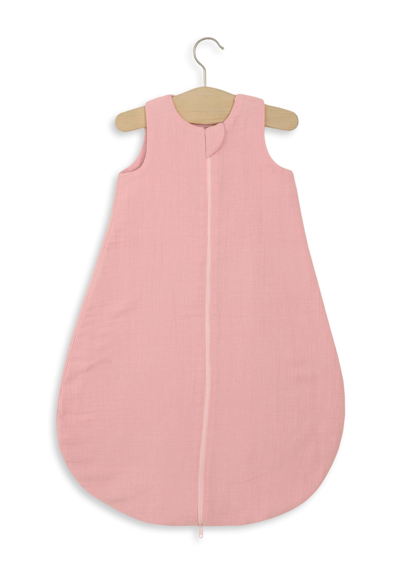 Muslin baby sleeping bag 6-12 months M for summer TOG 1.0 - pastel pink