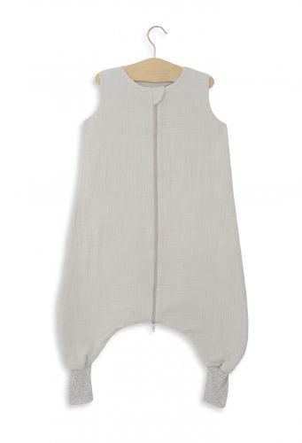 Muslin baby sleeping bag with legs L 9-24 months for summer TOG 1.0 - grey