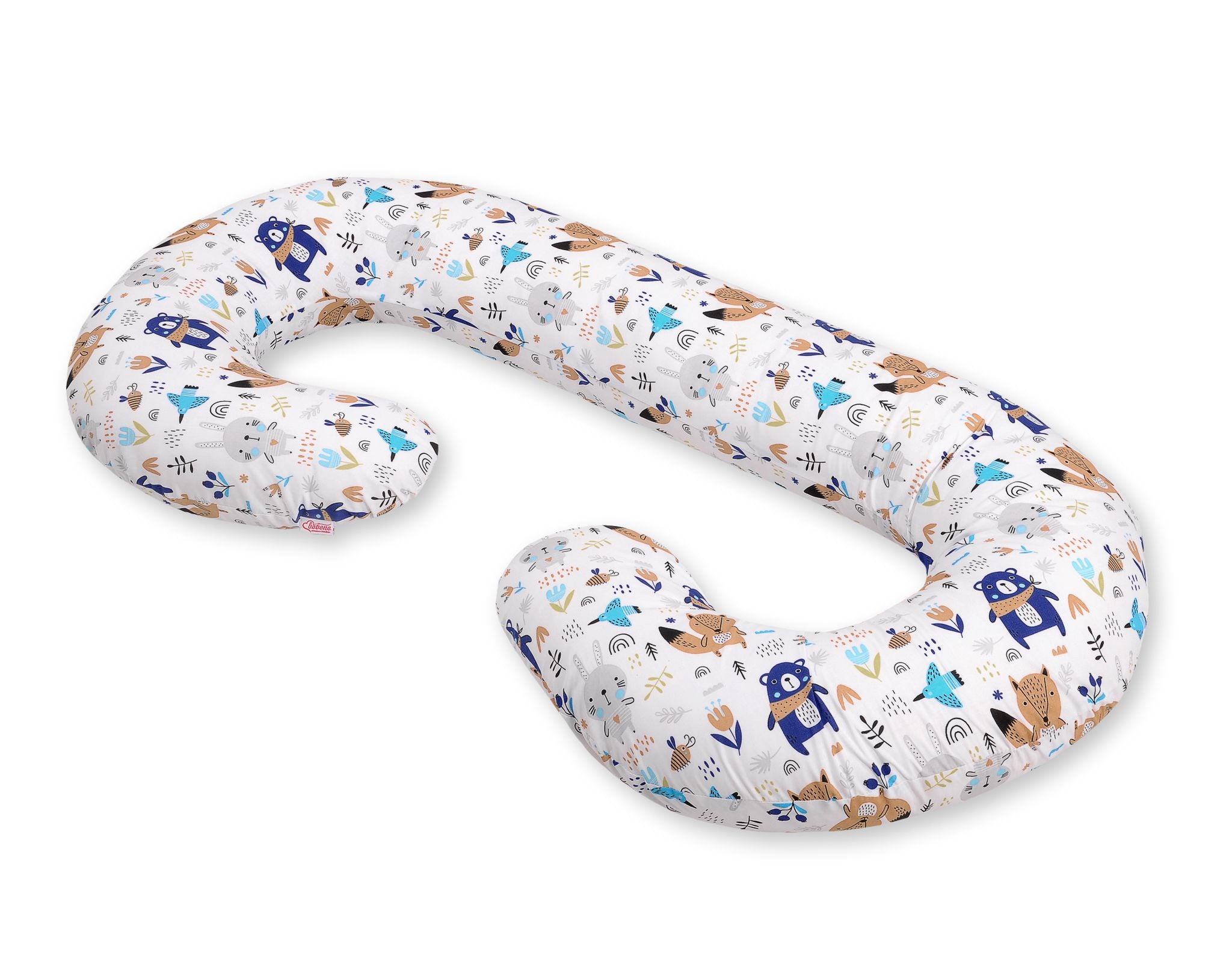 Maternity Support Pillow C, removable pillowcase - navy blue bears
