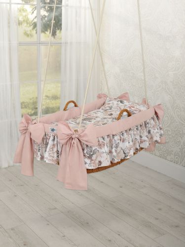Moses Basket Hanging crib - Sepia roses