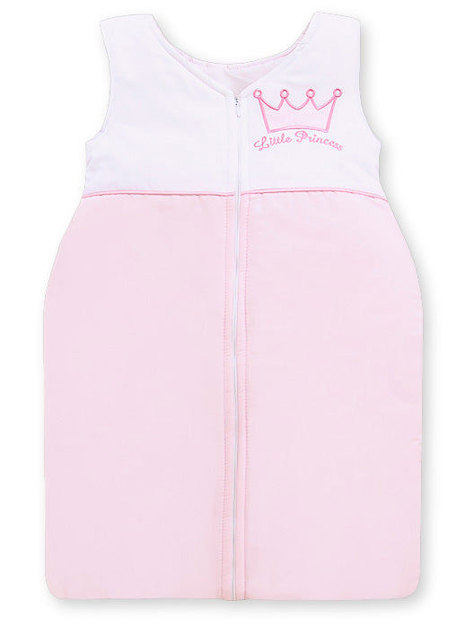 Cotton sleeping bag for children, size M, 6-12 months, TOG 2.5, all-season, Little Princess pink