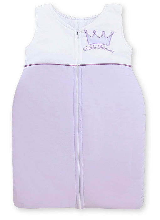 Cotton sleeping bag for children, size M, 6-12 months, TOG 2.5, all-season, Little Princess lilac