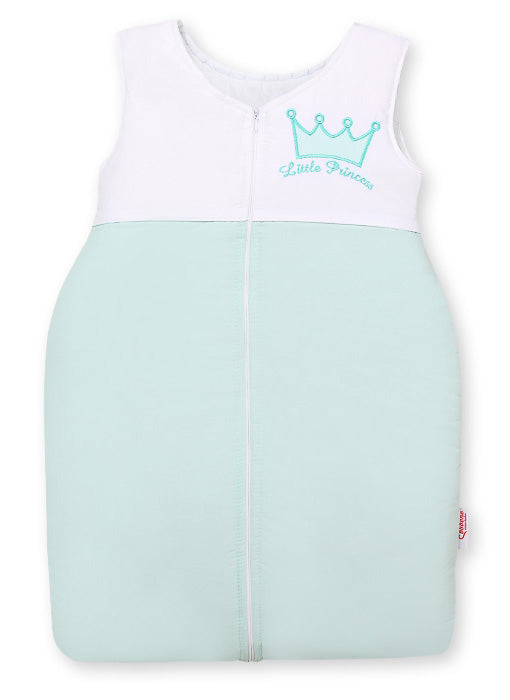 Cotton sleeping bag for children, size M, 6-12 months, TOG 2.5, all-season, Little Princess mint