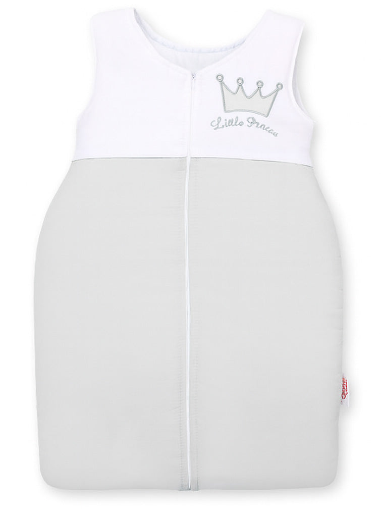 Cotton sleeping bag for children, size M, 6-12 months, TOG 2.5, all-season, Little Prince gray