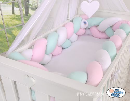 Knot bumper XXL-  white-pink-mint