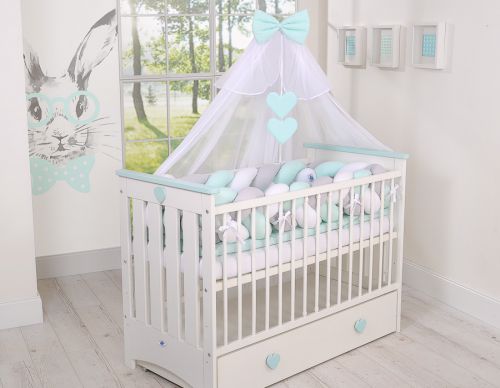 Knot bumper XXL- white-gray-mint