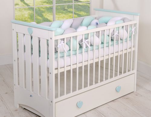 Knot bumper XXL- white-gray-mint