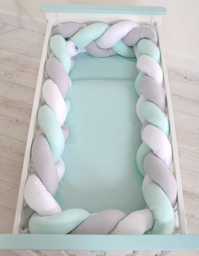 Knot bumper XXL- white-gray-mint