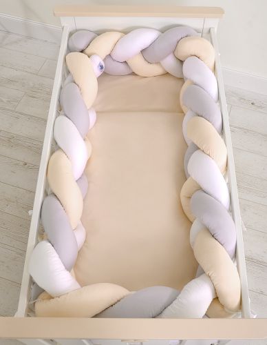 Knot bumper XXL- white-gray-beige