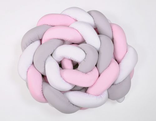 Knot bumper XXL- white-gray-pink