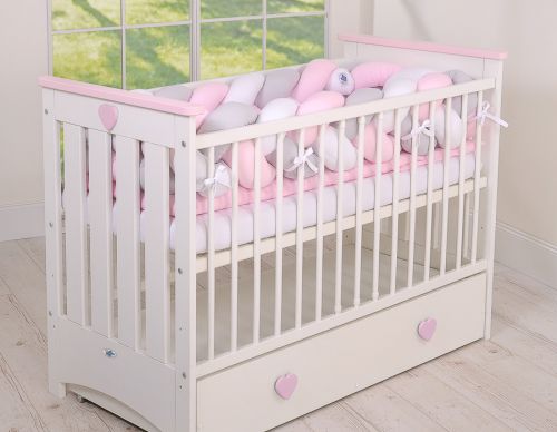 Knot bumper XXL- white-gray-pink