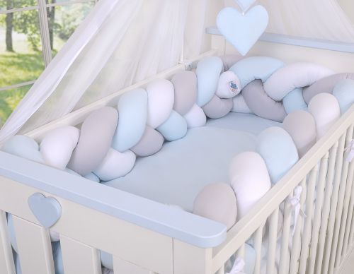 Knot bumper XXL- white-gray - blue