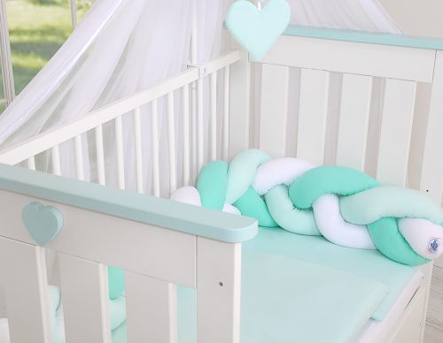 Knot bumper- white-mint