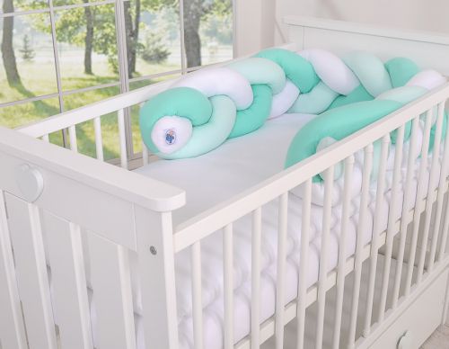 Knot bumper- white-mint