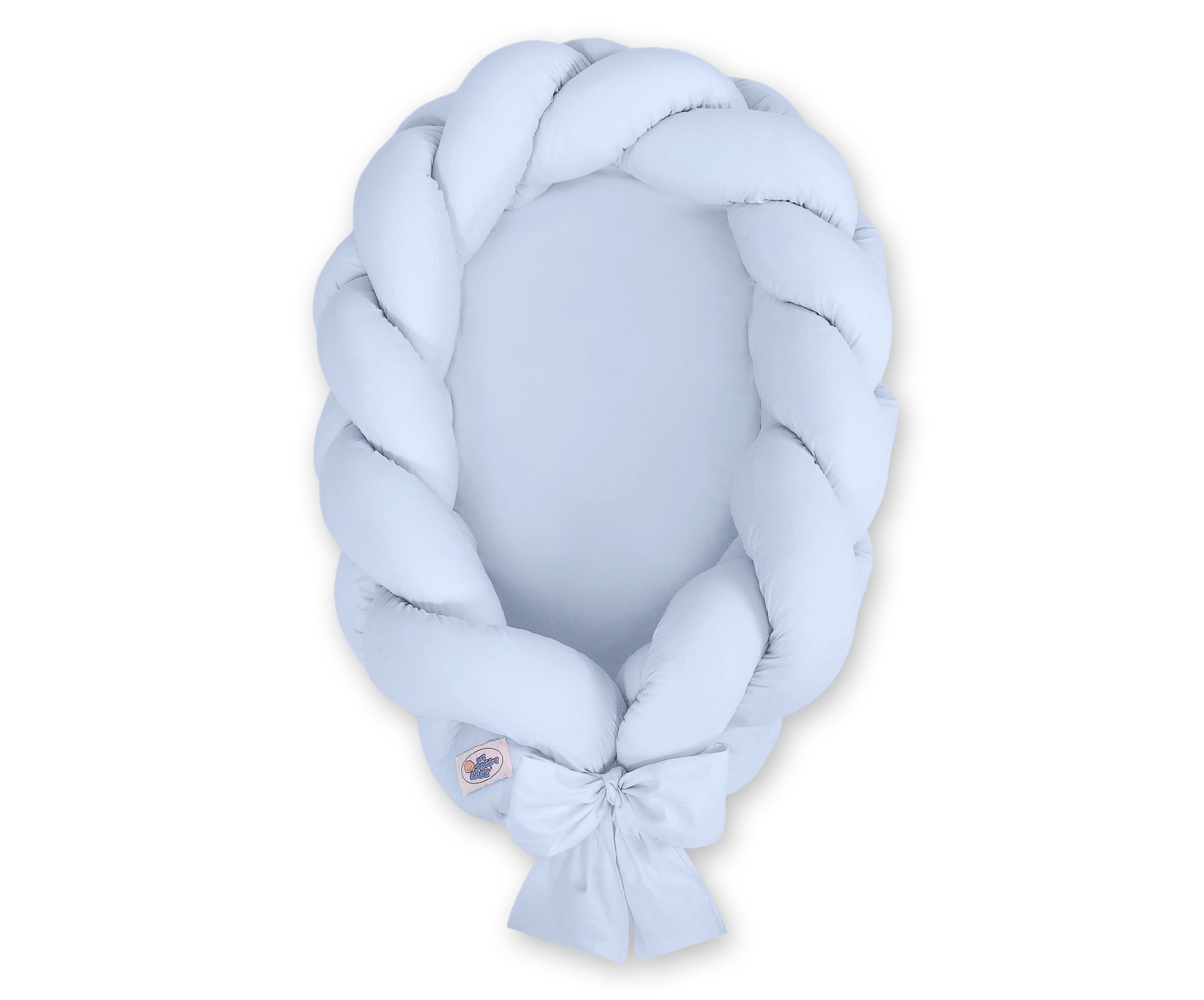 Braided baby nest 2 in 1- niebieski