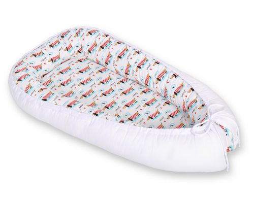 Baby nest double-sided Premium Cocoon for infants BOBONO- doggies