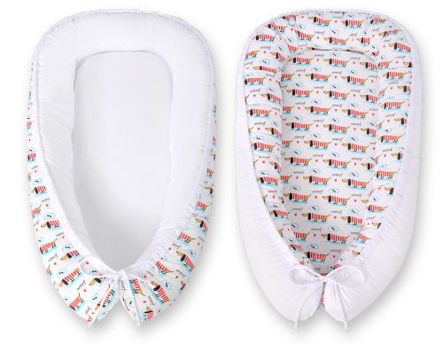 Baby nest double-sided Premium Cocoon for infants BOBONO- doggies