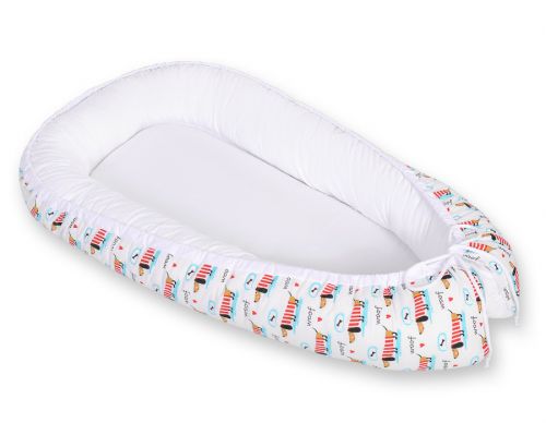 Baby nest double-sided Premium Cocoon for infants BOBONO- doggies