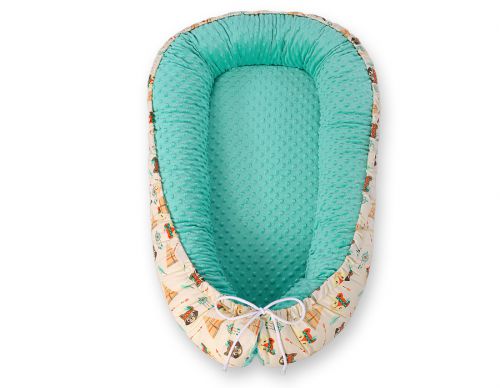 Baby nest double-sided Premium Cocoon for infants BOBONO minky- teepee