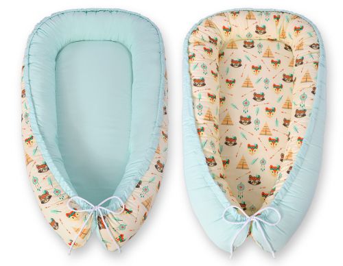 Baby nest double-sided Premium Cocoon for infants BOBONO- teepee cream