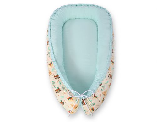 Baby nest double-sided Premium Cocoon for infants BOBONO- teepee cream