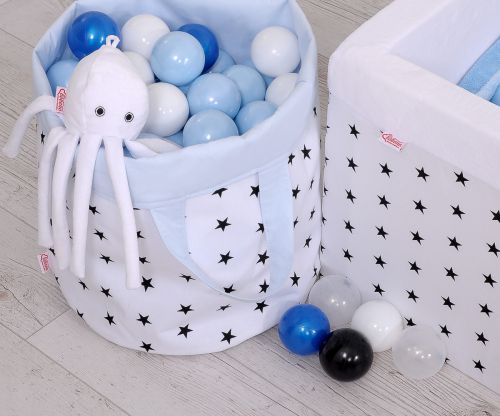 Cuddly octopus with rattle - white - smooth minky