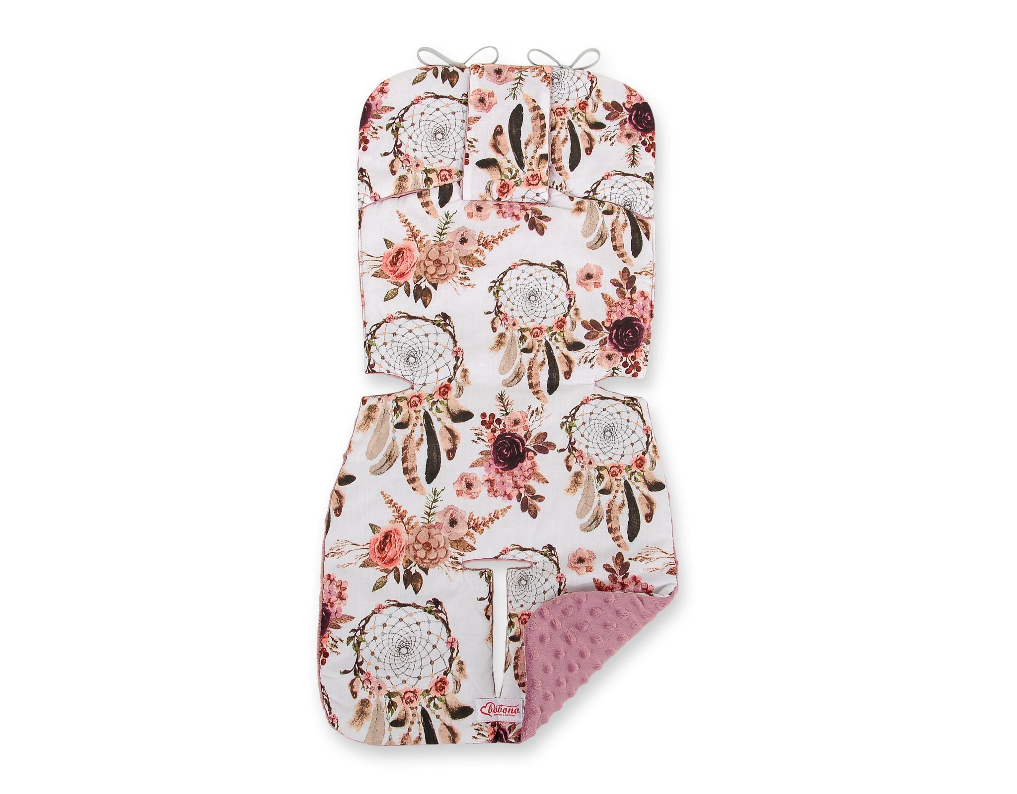 Double-sided cart insert BOBONO - flower dream catchers/pastel pink