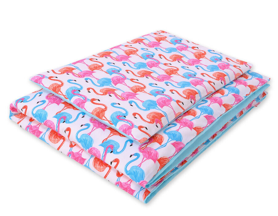 Baby cotton bedding set 2-pcs 120x90 - flamingos