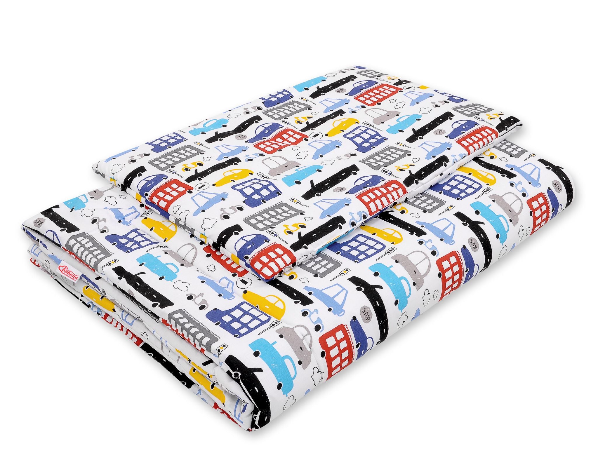 Bedding set 2-pcs with filling - colorful cars