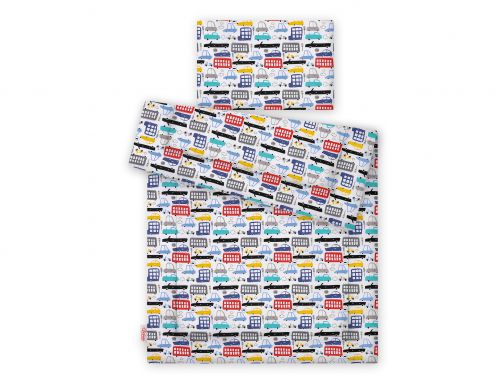 Bedding set 2-pcs with filling - colorful cars