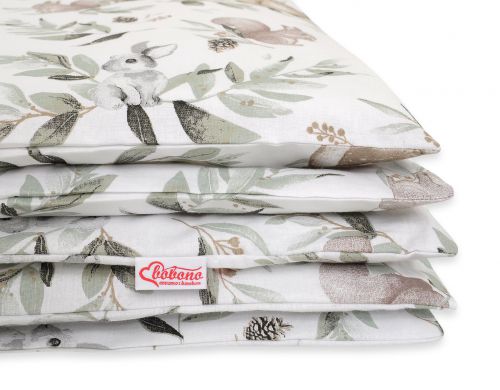 Baby cotton bedding set 2-pcs 120x90 cm- woodland olive