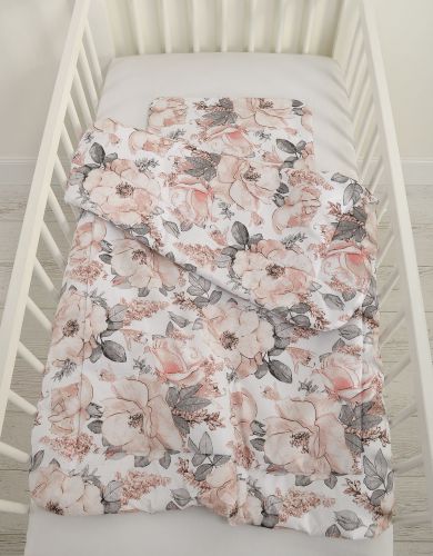 Bedding set 2-pcs with filling - sepia roses