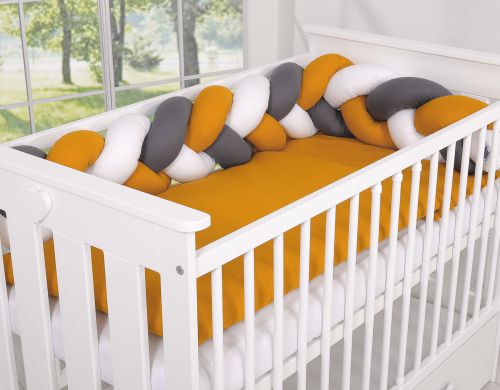 Knot bumper- white-honey yellow-anthracite