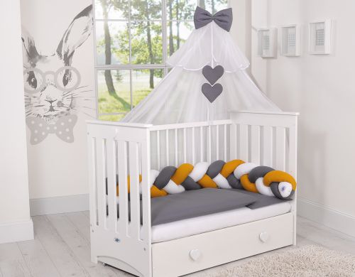 Knot bumper- white-honey yellow-anthracite