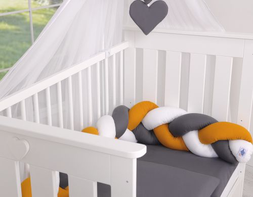 Knot bumper- white-honey yellow-anthracite