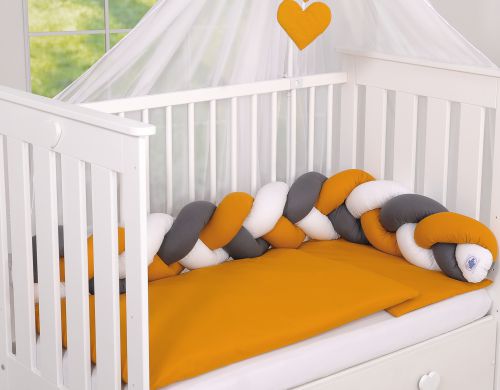 Knot bumper- white-honey yellow-anthracite