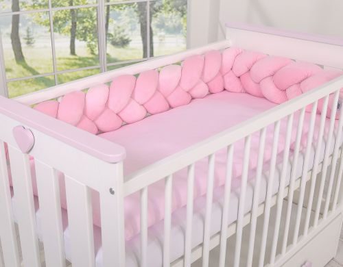 Knot bumper minky 180cm - pink