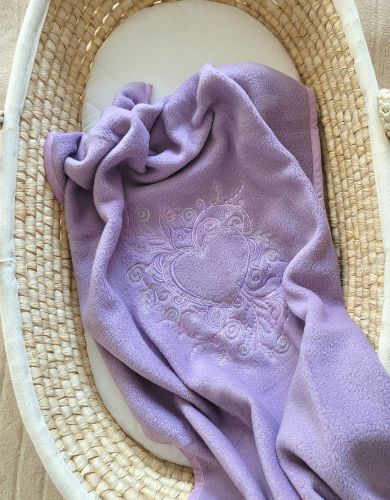 Polar fleece blanket for babies- Chic lilac