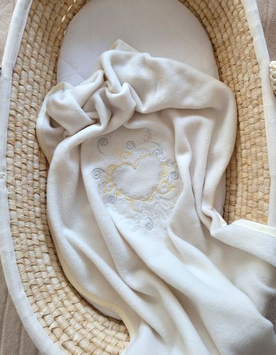 Polar fleece blanket for babies - Chic cream