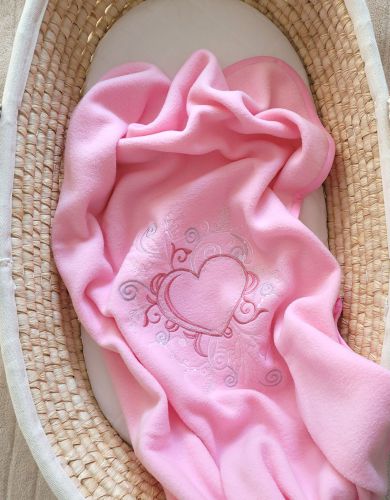Polar fleece blanket for babies - Chic light pink