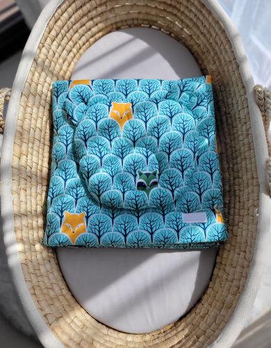 Duvet with pillow Teddy - 2pcs set - mint forest