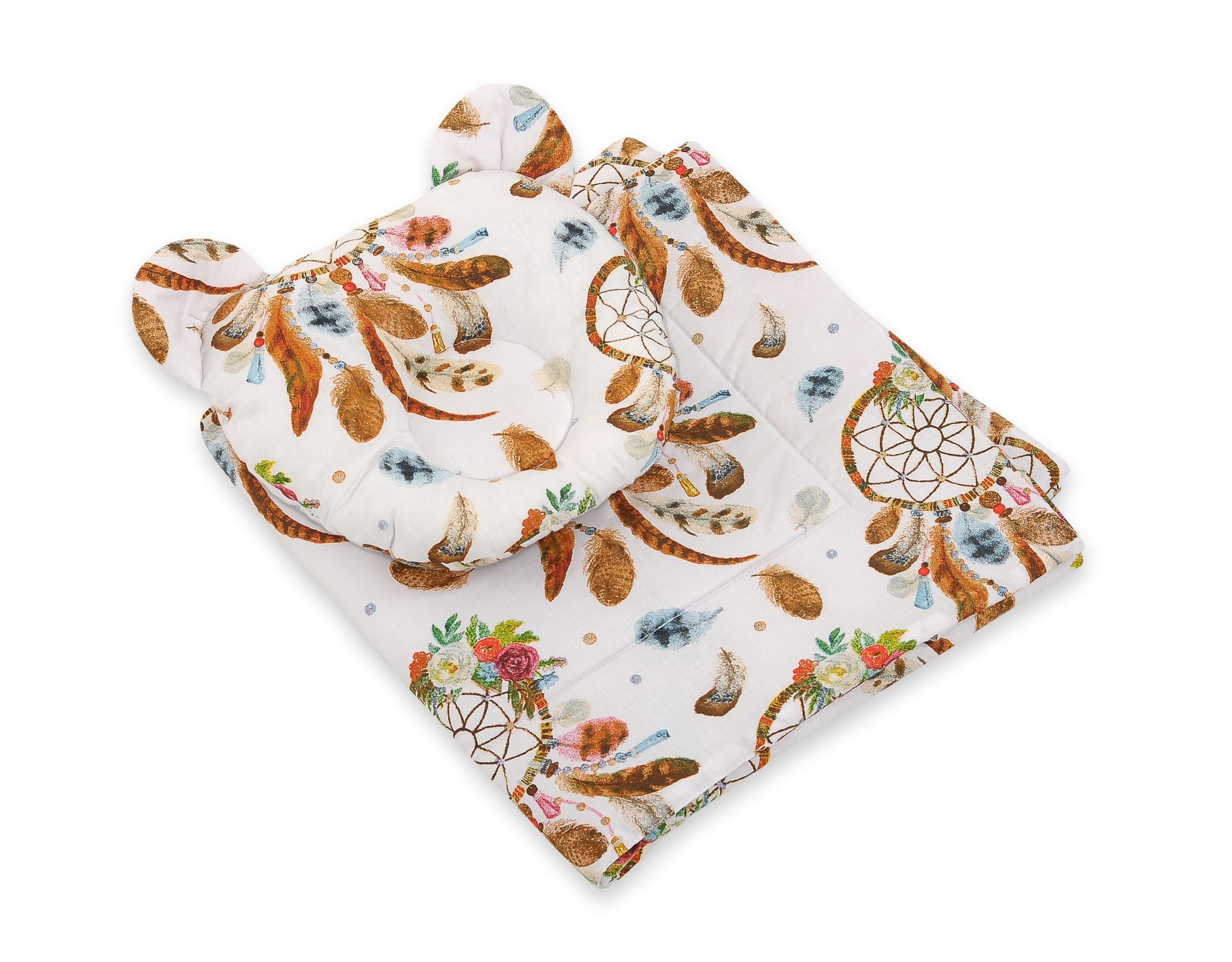 Duvet with pillow Teddy - 2pcs set - dream catchers white