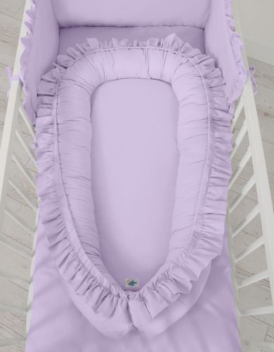 Baby nest Premium Cocoon for infants with a ruffle MY SWEET BABY- lila