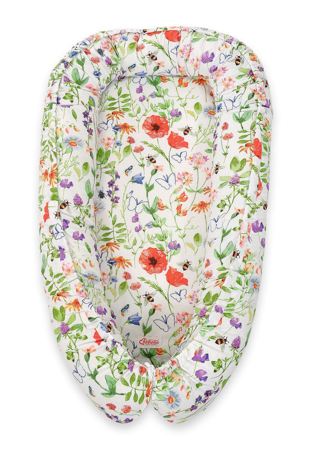 Baby nest double-sided Premium Cocoon for infants BOBONO - meadow