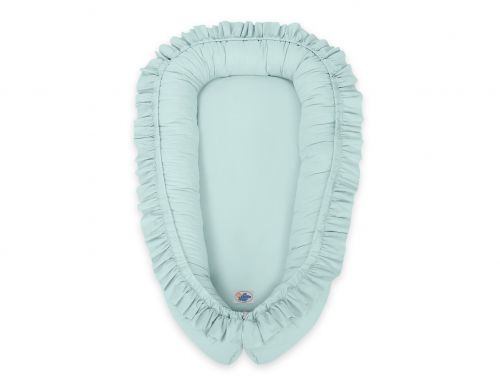 Baby nest Premium Cocoon for infants with a ruffle MY SWEET BABY- mint