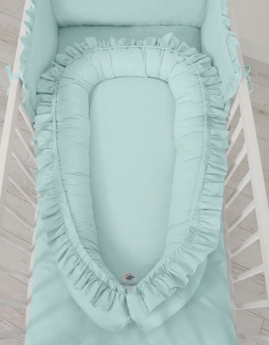 Baby nest Premium Cocoon for infants with a ruffle MY SWEET BABY- mint