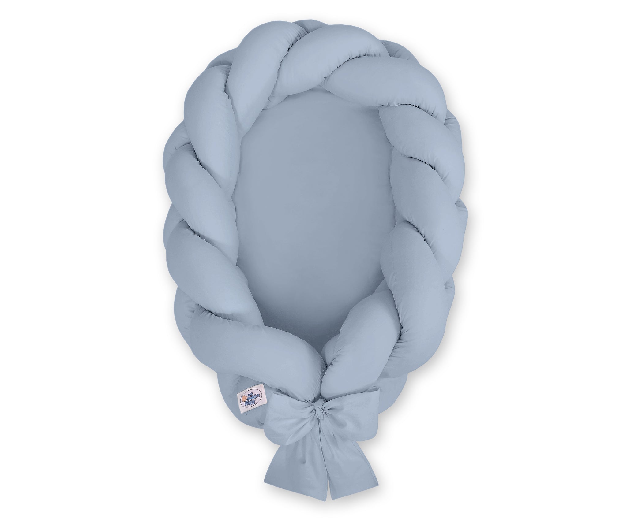 Braided baby nest 2 in 1 - pastel blue