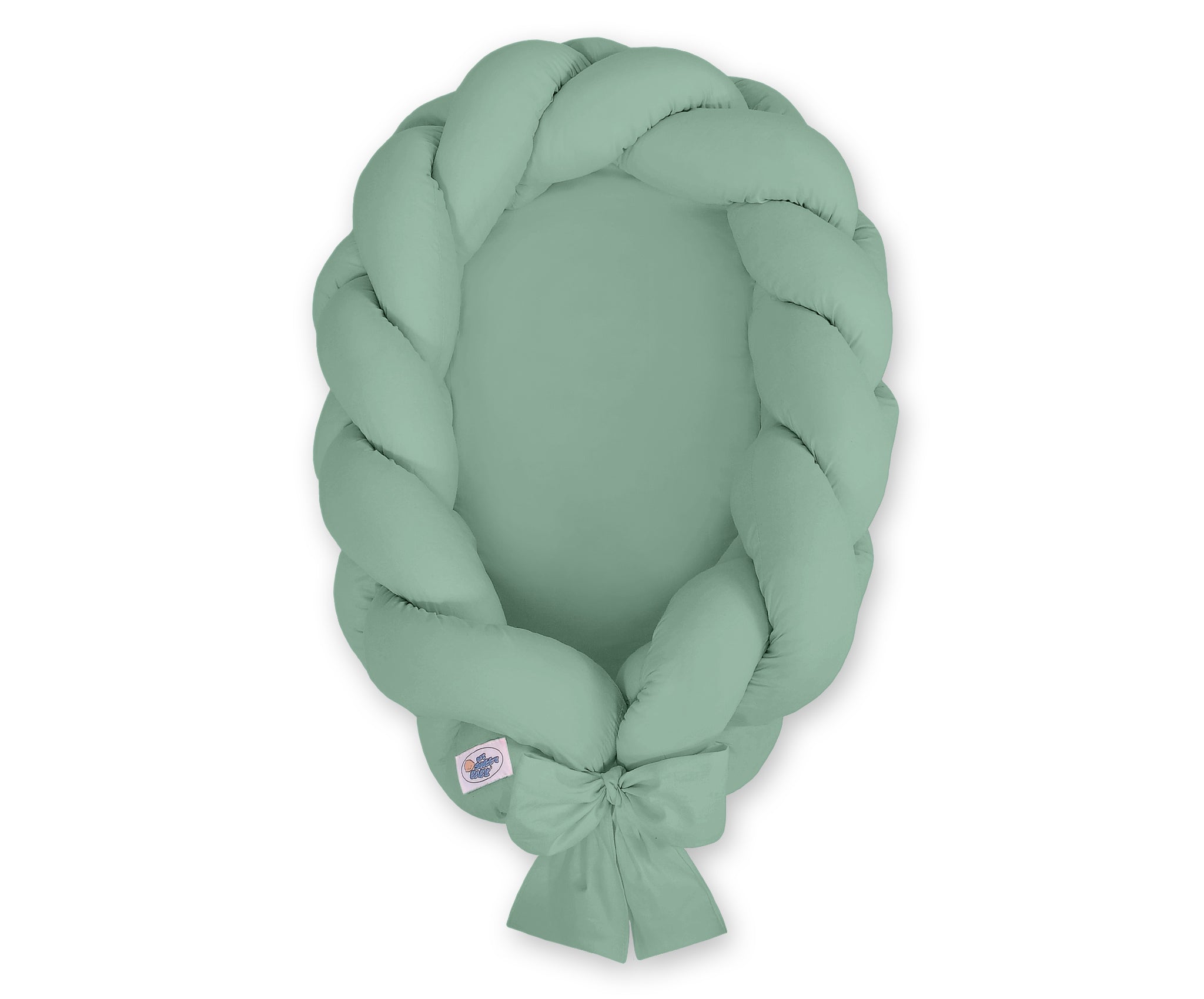 Braided baby nest 2 in 1 - pastel green