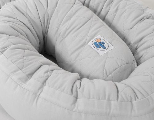 2-in-1 - Baby nest quilted - snake pillow bumper - gray