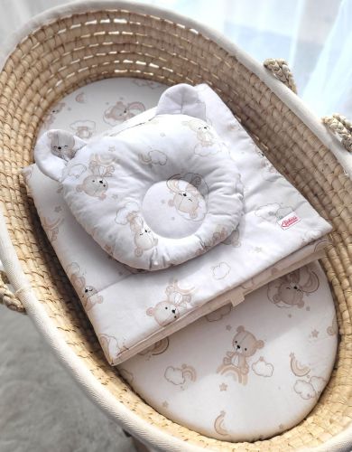 Duvet with pillow Teddy - 2pcs set - Rainbow beige bear